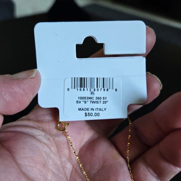NWT Giani Bernini 18k gold over sterling silver 20" twist chain - Picture 3 of 3